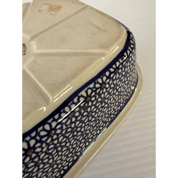 Polish Pottery Boleslawiec Rectangular Flowers Serving Baking Dish Stoneware - Picture 9 of 12